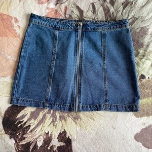 Forever 21 Zip Jean Skirt